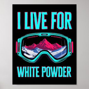 Ski Snowboard Goggles Vintage 80s 90s Skiing Retro Poster