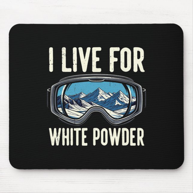 Ski Snowboard Goggles Vintage Skiing  Mouse Pad (Front)