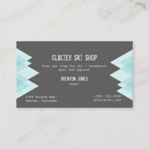 Ski + Snowboard Instructor Business Business Card