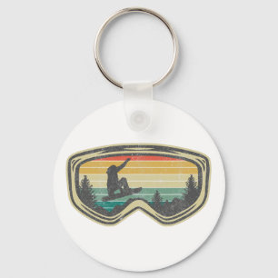 Ski Snowboard Mountain Snow Skiing Shirts Gift Keychain