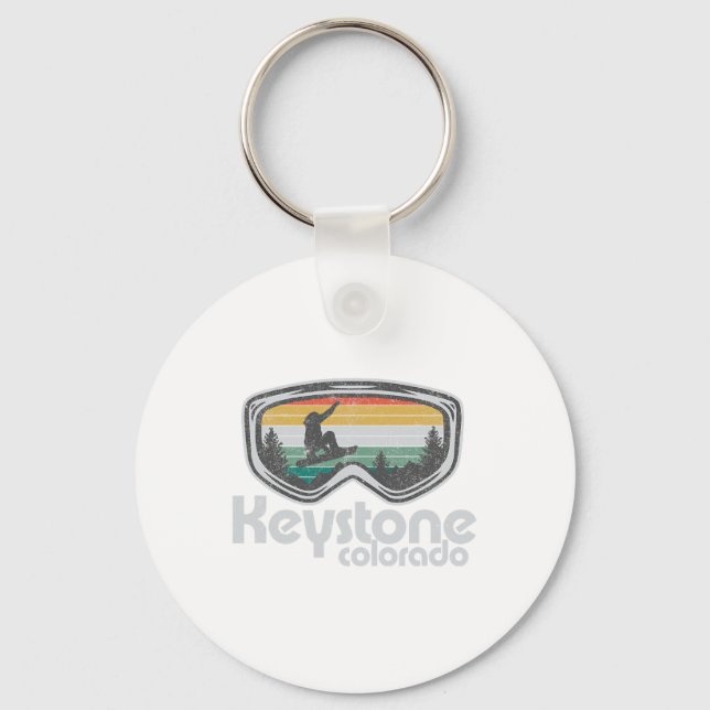 Ski Snowboard Mountain Snow Skiing Shirts  Keychain (Front)