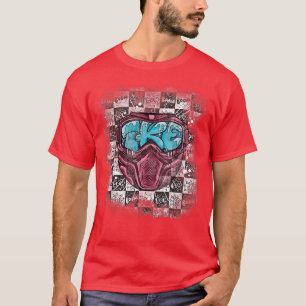 Ski Snowboard Rainbow Goggles Skiing Mountain Ape  T-Shirt
