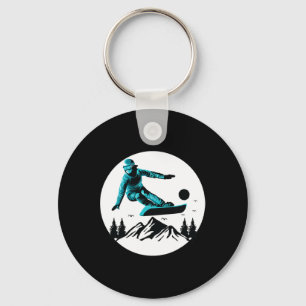 Ski Snowboard Skiing Snow Mountain Winter Snowboar Keychain