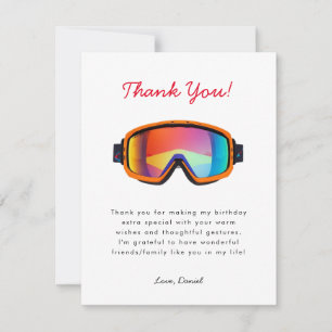 Ski Snowboard Thank You Card