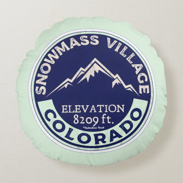 Ski Snowmass CO Throw Pillow (Front)