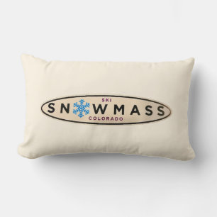 Ski Snowmass Throw Pillow