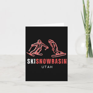 Ski Snowsin Utah Skiing Snowboarding Resort Vacati Card