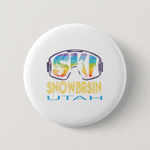Ski Snowsin Utah Skiing Vacation 2 Inch Round Button