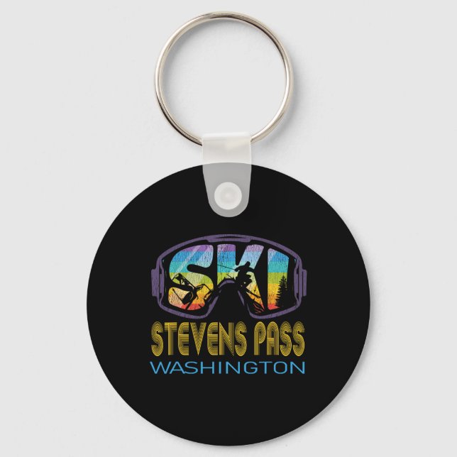 Ski Stevens P Washington Skiing Vacation  Keychain (Front)