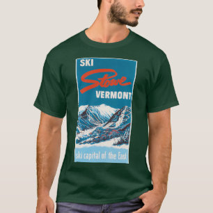 Ski Stowe Vermont Ski Capital of the East Vintage  T-Shirt