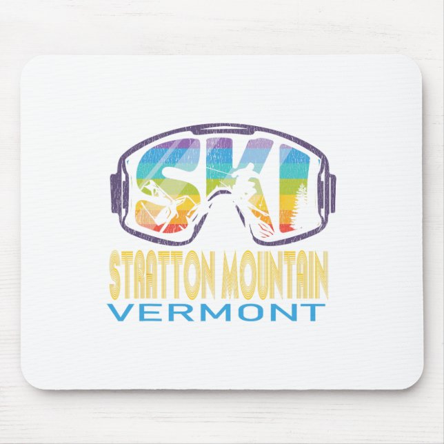 Ski Stratton Mountain Vermont Skiing Vacation  Mouse Pad (Front)