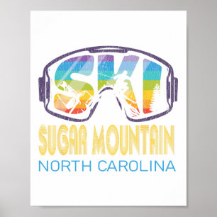 Ski Sugar Mountain North Carolina Skiing Vacation Poster