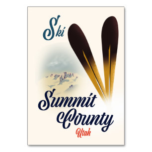 Ski Summit County, Utah ski poster. Table Number