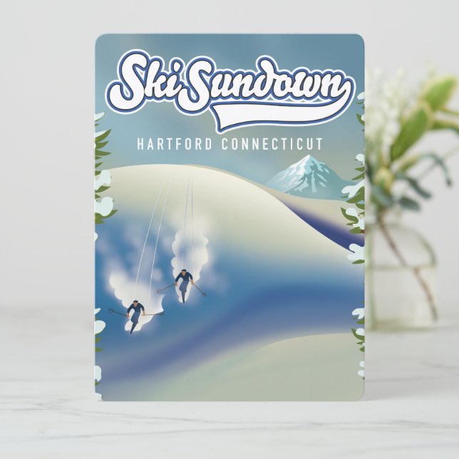 Ski Sundown Hartford Connecticut ski poster (Standing Front)
