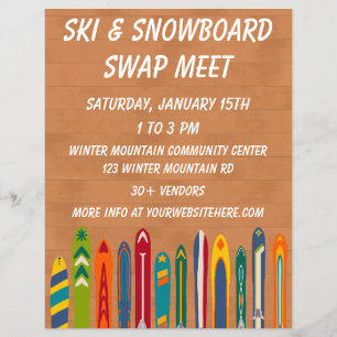 Ski Swap Meet Event Custom Flyer
