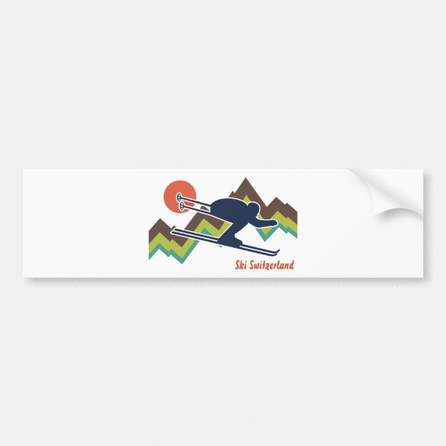 Ski Switzerland Bumper Sticker (Front)