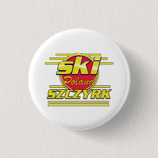 Ski Szczyrk Poland 80s logo 1 Inch Round Button