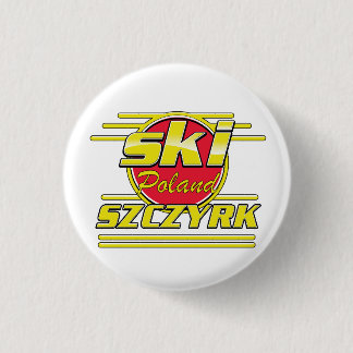 Ski Szczyrk Poland 80s logo 1 Inch Round Button