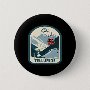 Ski Telluride Retro Vintage Style Telluride Skiing 2 Inch Round Button