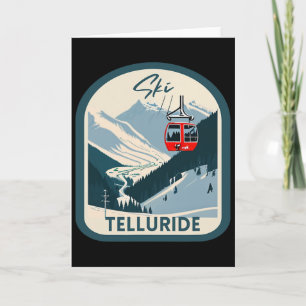 Ski Telluride Retro Vintage Style Telluride Skiing Card