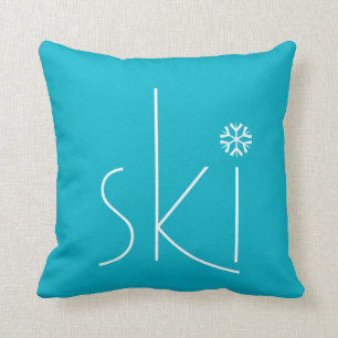 Ski Throw Pillow