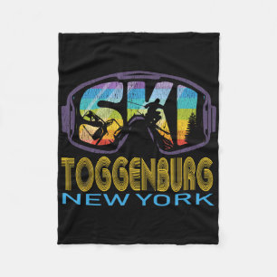 Ski Toggenburg New York Skiing Vacation Fleece Blanket