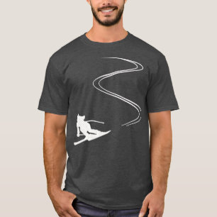 Ski track in the snow, ski T-Shirt