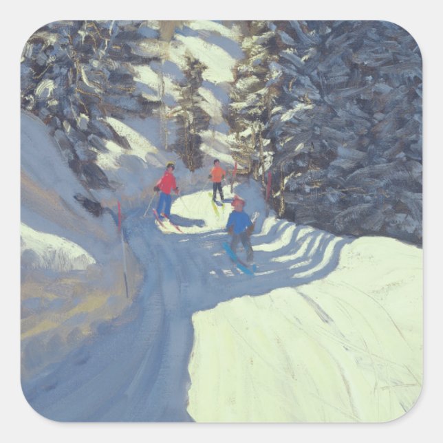 Ski Trail Lofer 2004 Square Sticker (Front)