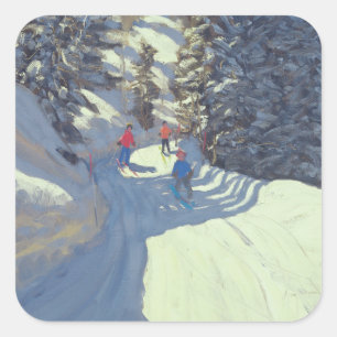 Ski Trail Lofer 2004 Square Sticker