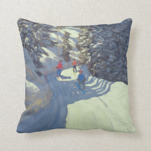Ski Trail Lofer 2004 Throw Pillow