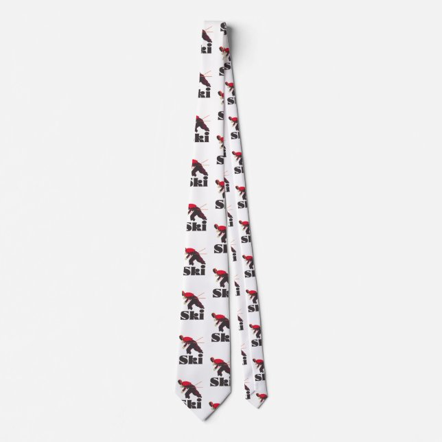 Ski travel poster Postcard Keychain Magnet Tie (Front)