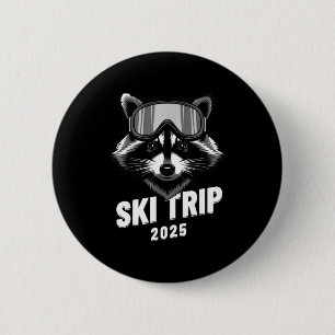 Ski trip 2025 men women funny skiing 2 inch round button