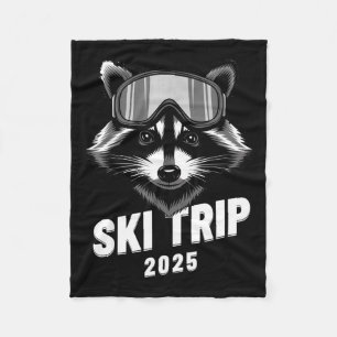 Ski trip 2025 men women funny skiing  fleece blanket