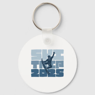 Ski Trip 2025 Men Women Funny Skiing Snowboard  Keychain