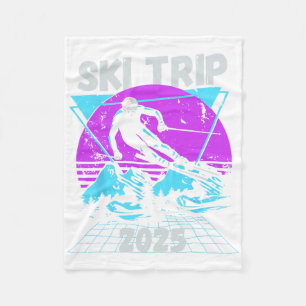 Ski Trip 2026 - Matching Family Snow Skiing Vacati Fleece Blanket