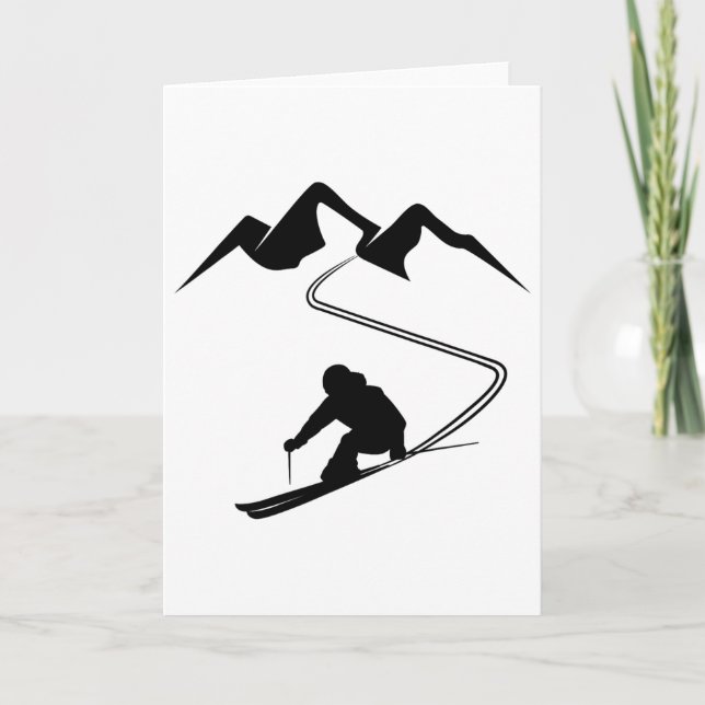 Ski Trip Skiing  Card (Front)