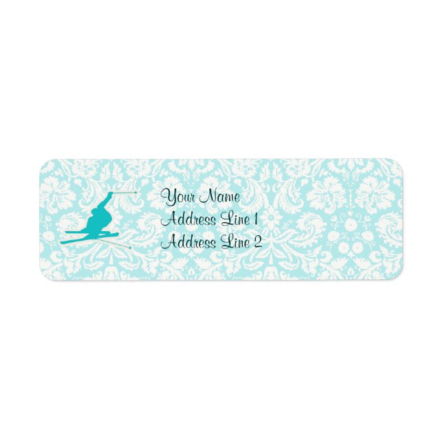 Ski turquoise de neige (Devant)