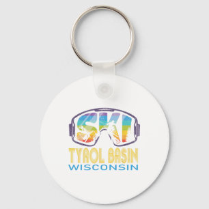 Ski Tyrol Sin Wisconsin Skiing Vacation  Keychain