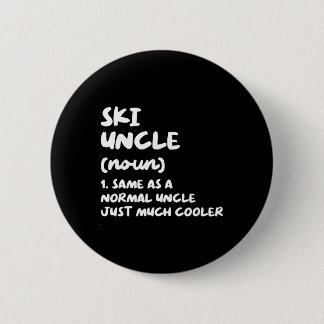 Ski Uncle Definition Skiing Funny Sports  2 Inch Round Button