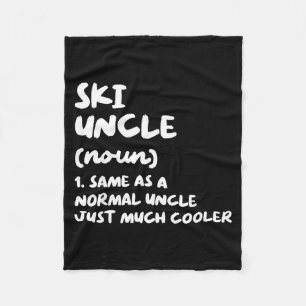 Ski uncle definition skiing funny sports  fleece blanket
