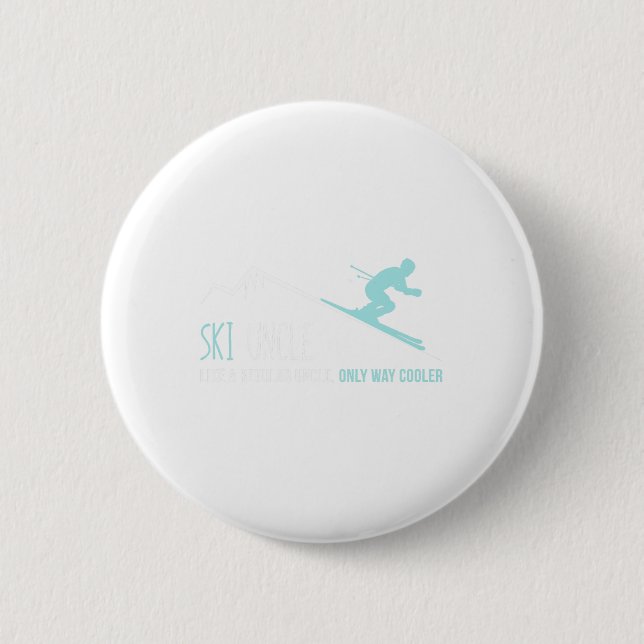 Ski Uncle Shirt  2 Inch Round Button (Front)