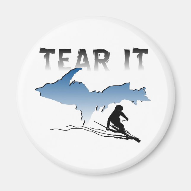 Ski Upper Michigan Magnet (Front)