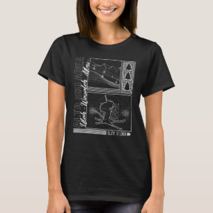 Ski Utah Alta Ski Area Mountain Skiing Snowboard R T-Shirt