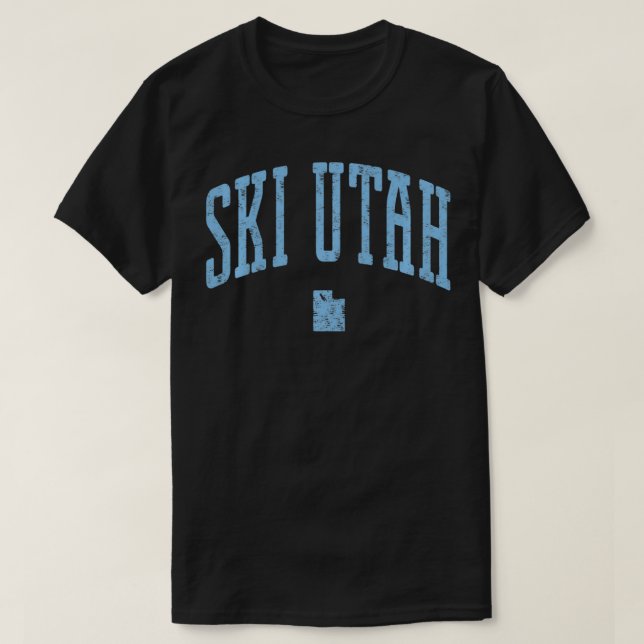 Ski Utah Vintage Styled  T-Shirt (Design Front)