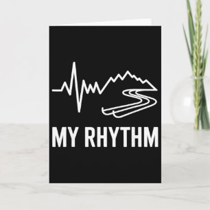 Ski Vacation Snowboard Heartbeat My Rhythm Mountai Card