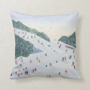 Ski-vening 1995 throw pillow