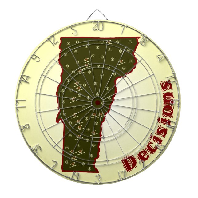 Ski VT Decisions Dart Board (Front)