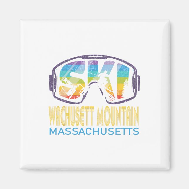 Ski Wachusett Mountain Machusetts Skiing Vacation  Magnet (Front)