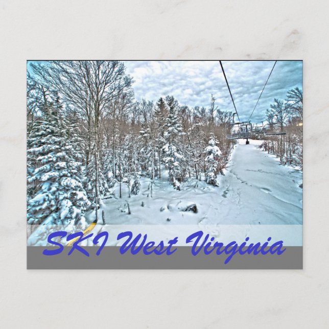 SKI WEST VIRGINIA POSTCARD (Front)