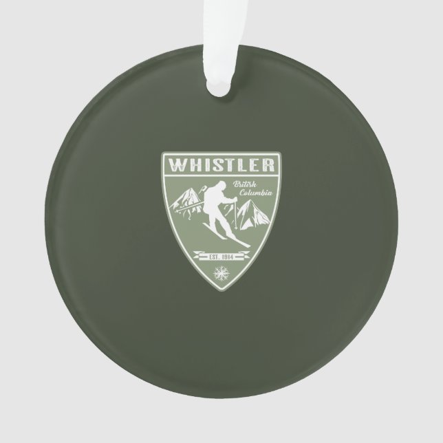 Ski Whistler British Columbia Ornament (Front)